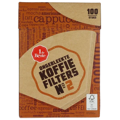 1 de Beste Koffiefilterzakjes nr. 2 ongebleekt