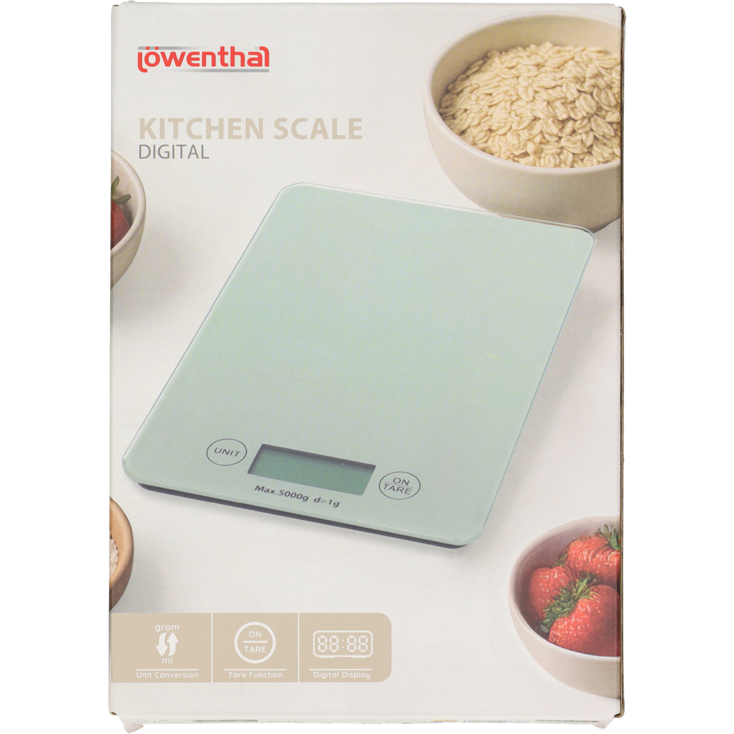 Keukenweegschaal 4 kleuren