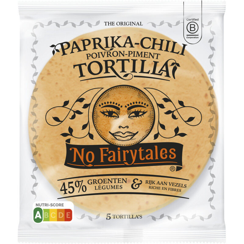 No Fairytales Paprika & chili tortilla wraps