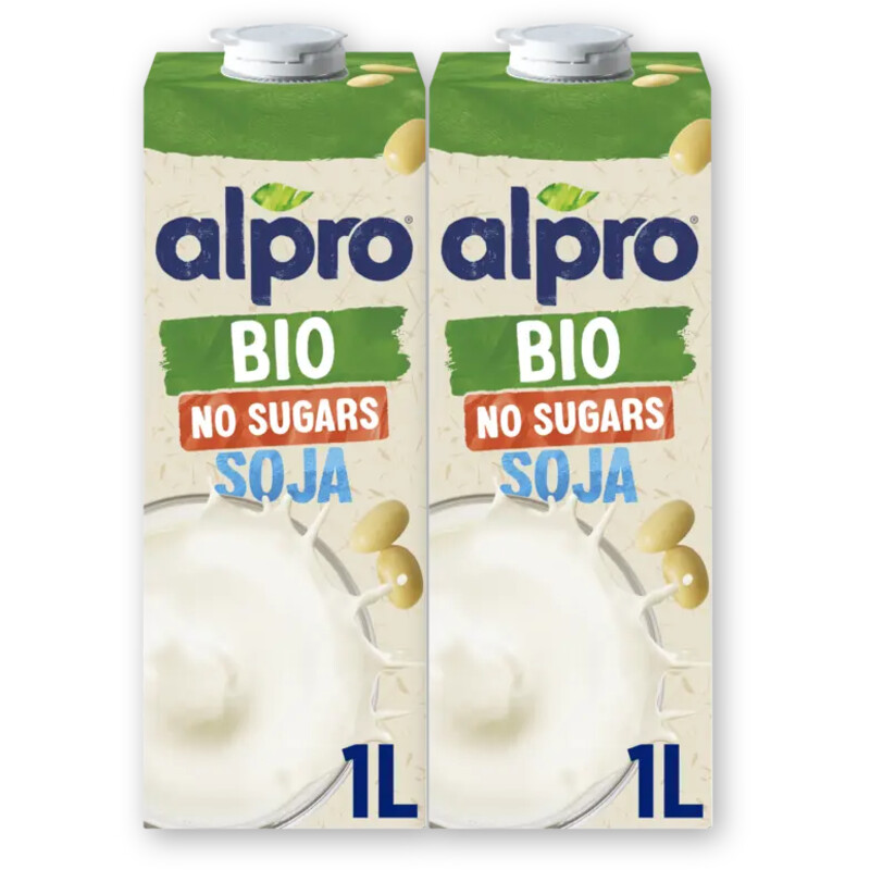 Alpro Bio soya no sugars 2-pack