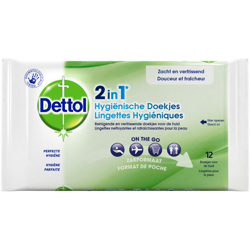Dettol 2 in 1 hygiënische doekjes