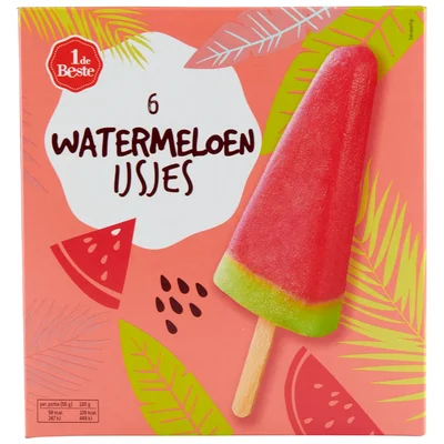 1 de Beste Watermeloenijsjes 6 stuks