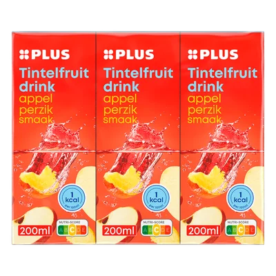 PLUS Tintelfruit 1kcal appel perzik 6-pack