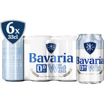 Bavaria 0.0% Alc. Vol. Witbier Blikken 6 x 330 ml