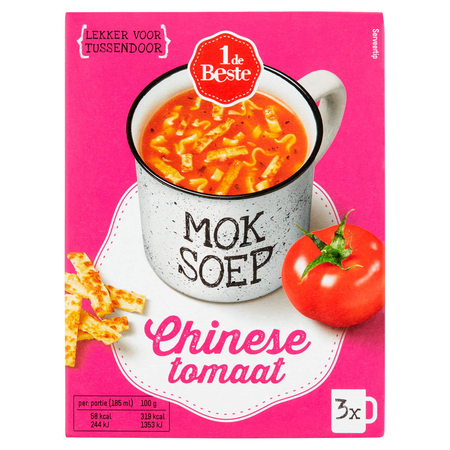 1 de Beste 1 kop soep chinese tomaat 3 st.