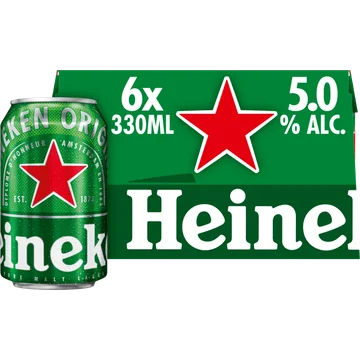 Heineken Premium Pilsener Bier Blik 6 x 330ml