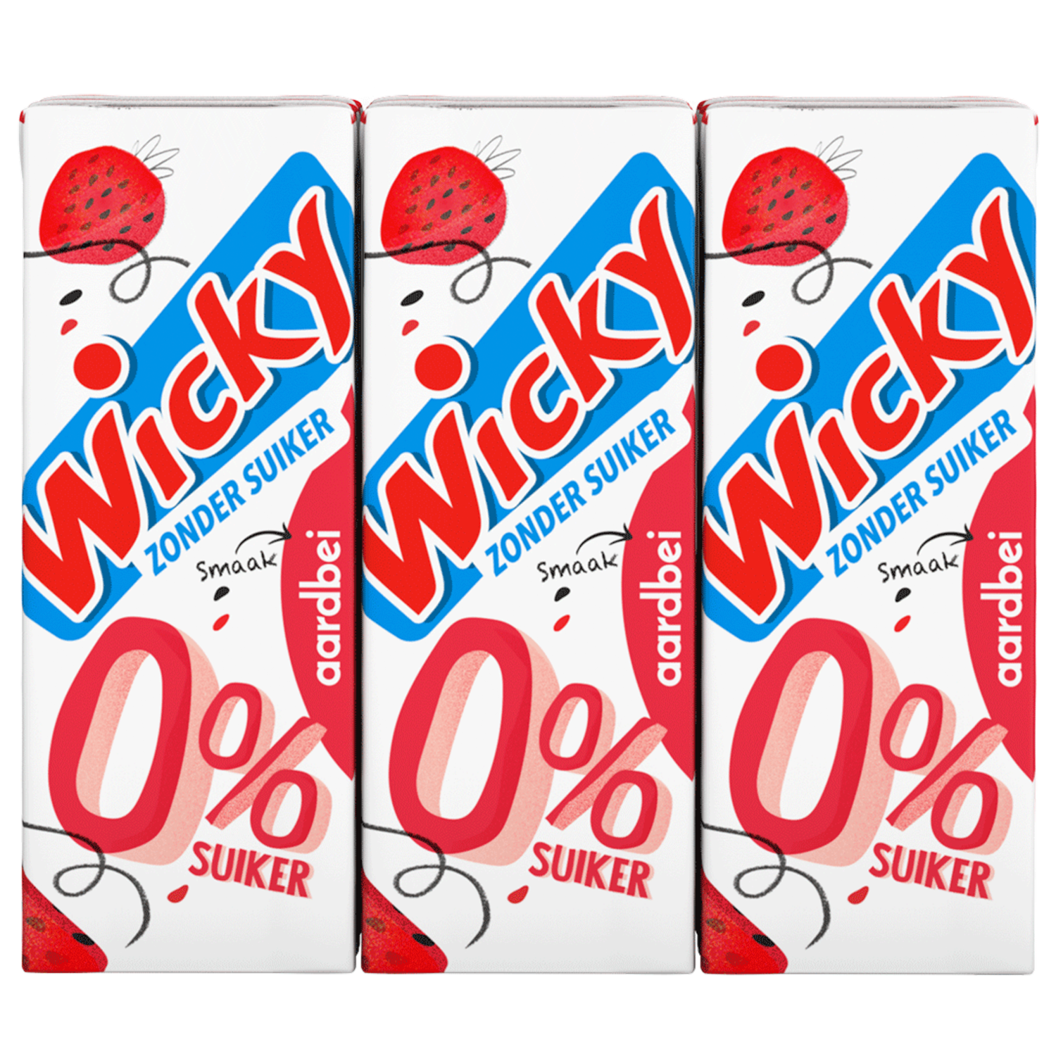 Wicky Aardbei 0% 6x20 cl