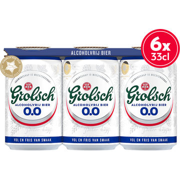 Grolsch - 0.0% Alcoholvrij - Blik - 6 x 330ML