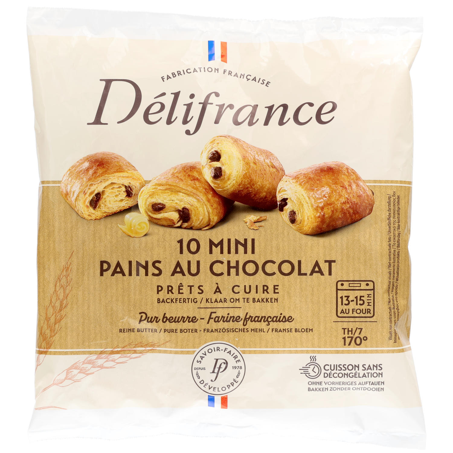 Délifrance Mini chocolade broodje 10 st.