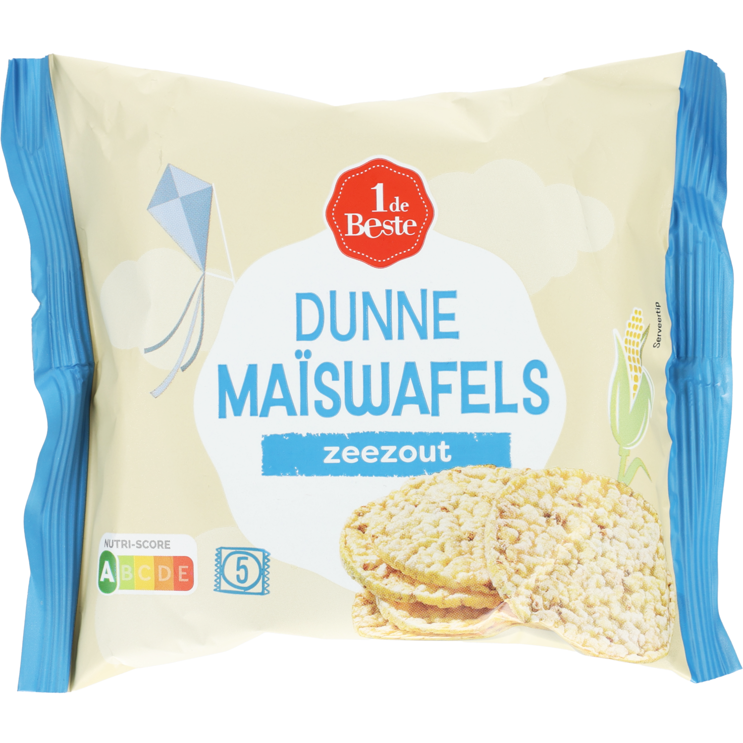 1 de Beste Dunne maiswafels zeezout 4x25gr