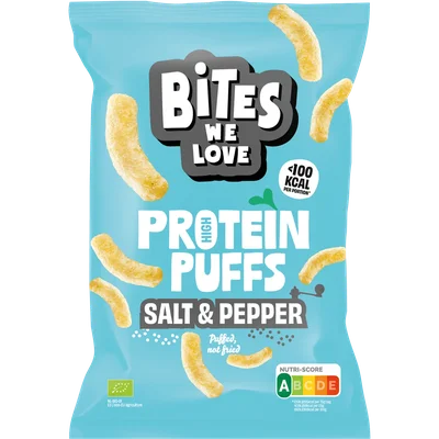 BitesWeLove Protein puffs Salt & Pepper