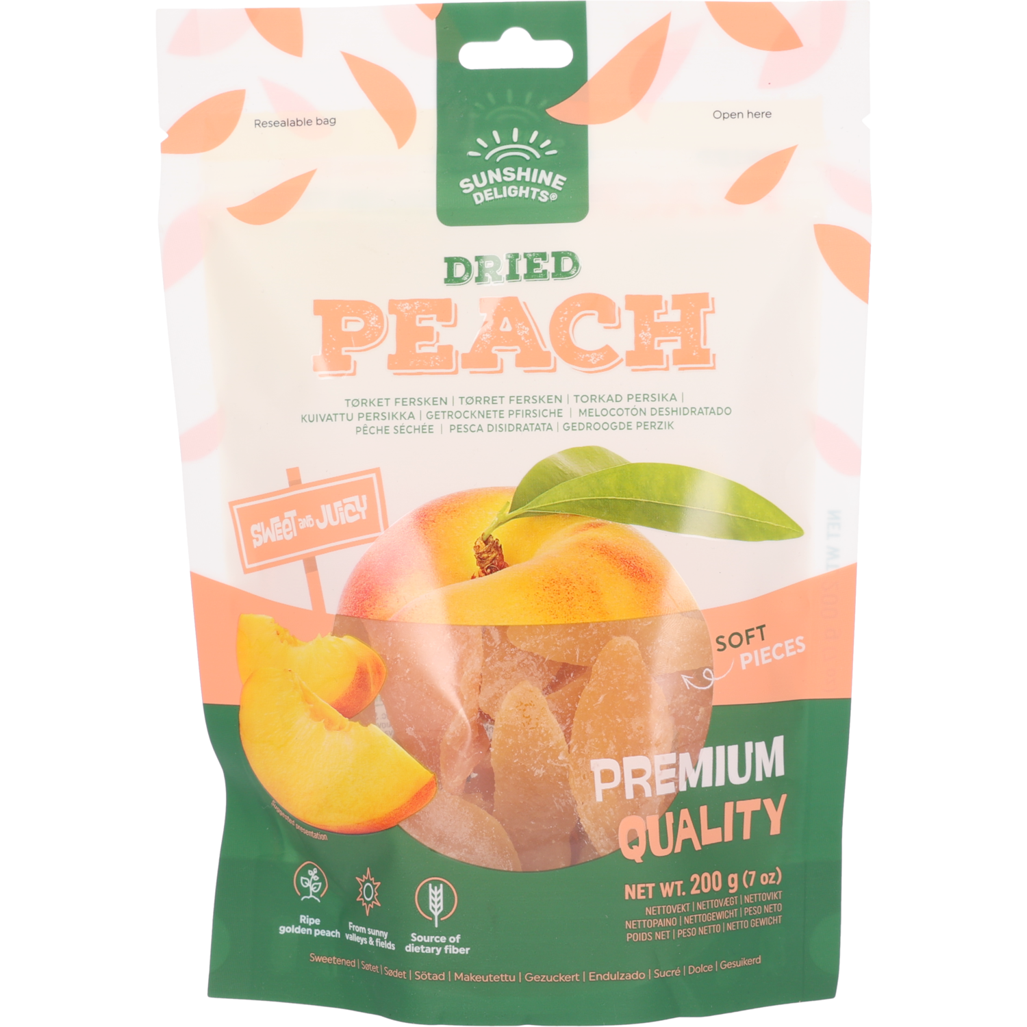 Sunshine Delights gedroogde perzik