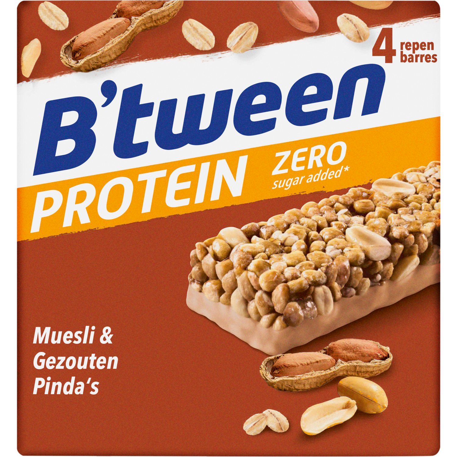 Hero Btween protein muesli&pinda 4st
