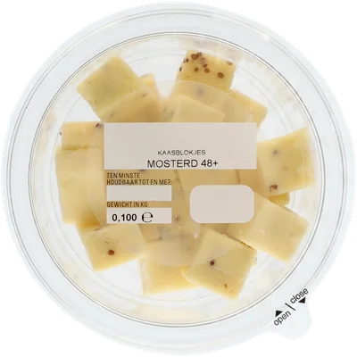 Bits & bites Kaasblokjes mosterd