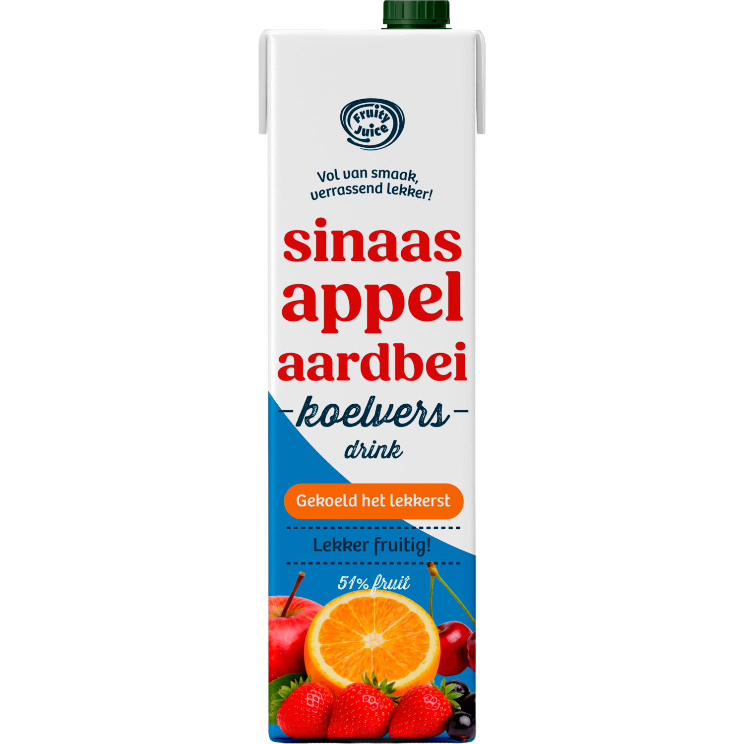 Fruity Juice Sinaasappel-aardbei drink