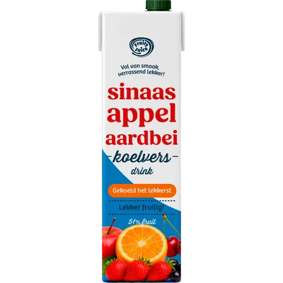 Fruity Juice Sinaasappel-aardbei drink