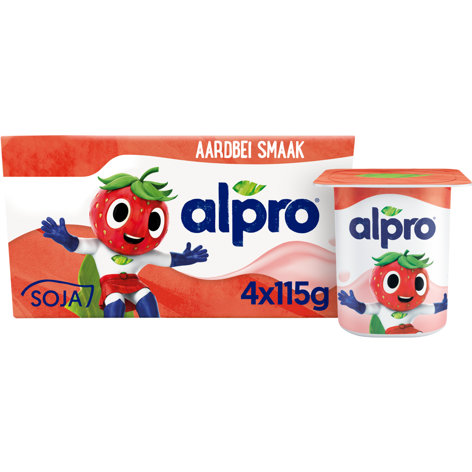 Alpro Kids yoghurtvariatie strawberry 4 st.