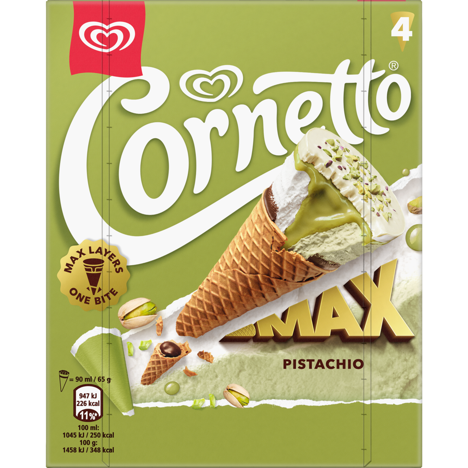 Ola Cornetto pistachio 4 st.