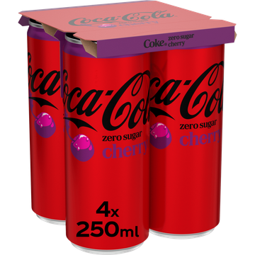 Coca-Cola Zero Sugar Cherry 4 x 250 ml