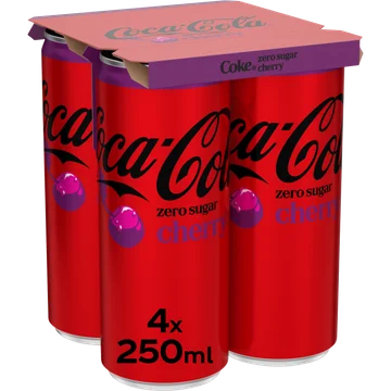 Coca-Cola Zero Sugar Cherry 4 x 250 ml