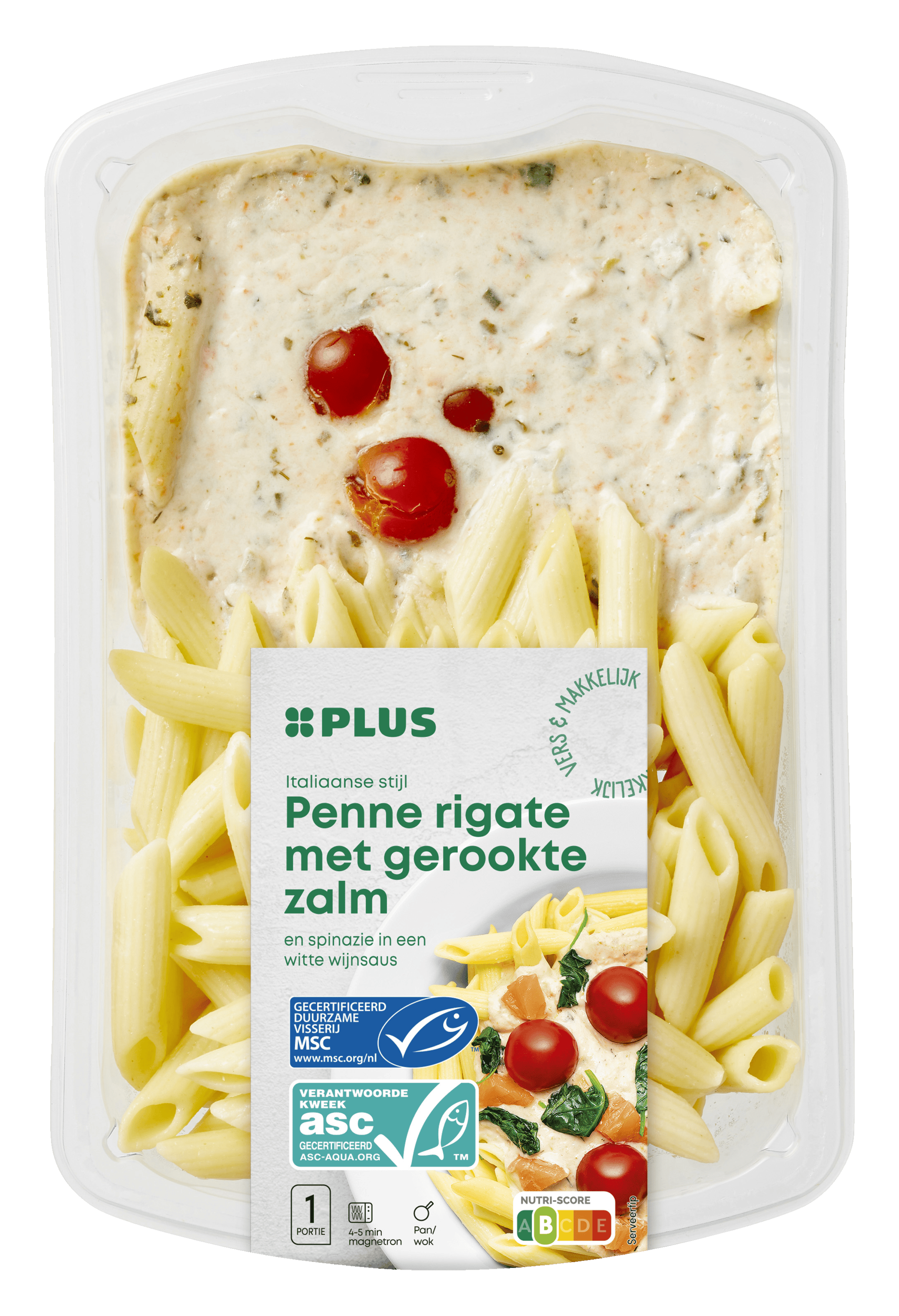 PLUS Penne rigate met gerookte zalm