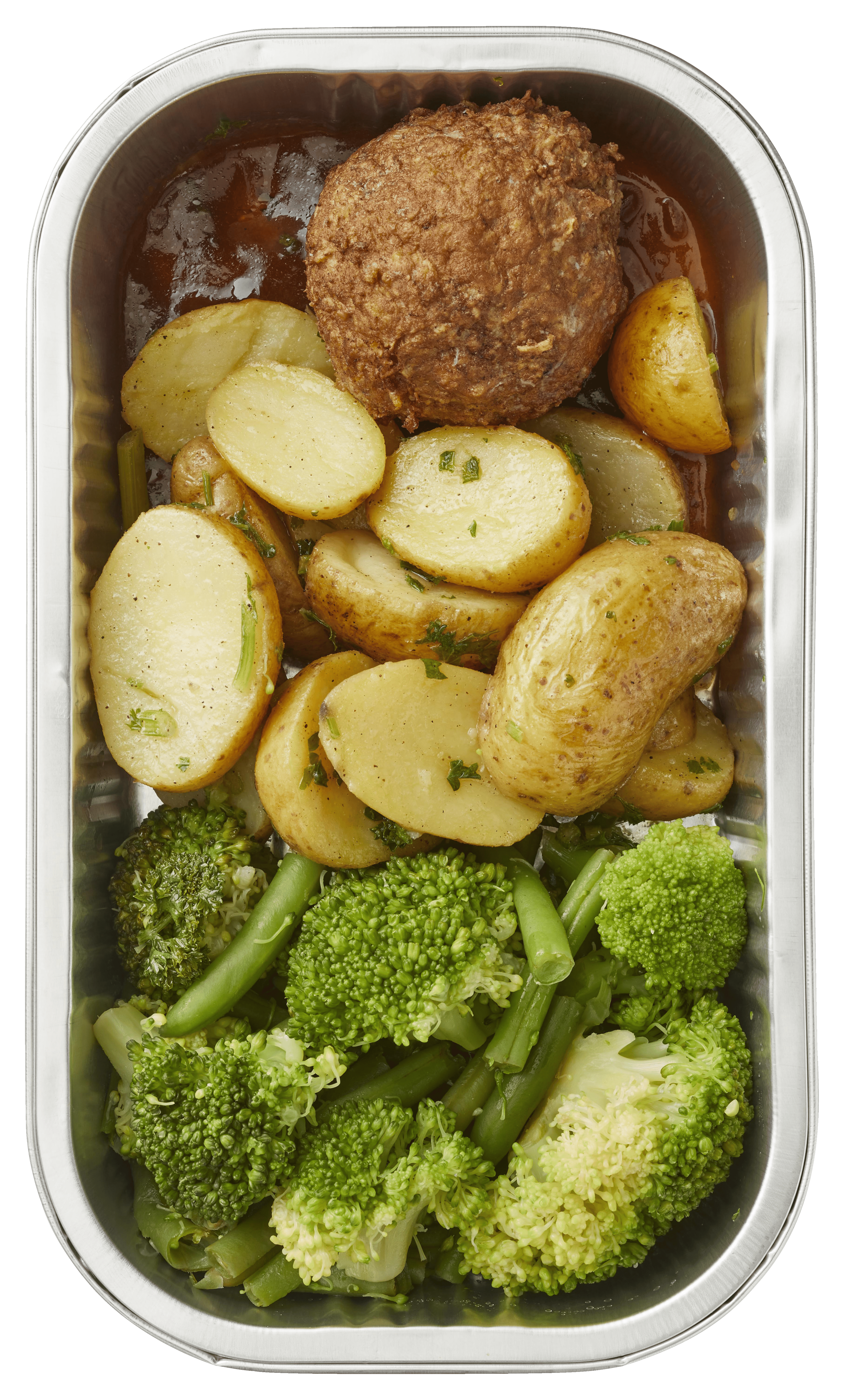 Uit de keuken van PLUS Krieltjes groenten gehaktbal