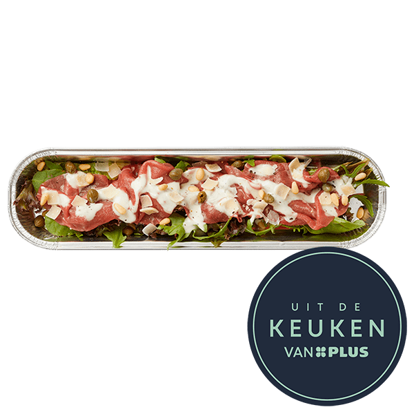 Uit de keuken van PLUS Carpaccio schuitje