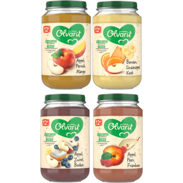 Olvarit Fruitpotjes 12+ maanden 4 x 200g