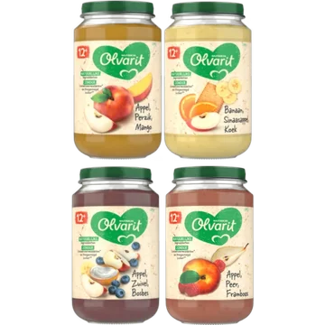 Olvarit Fruitpotjes 12+ maanden 4 x 200g