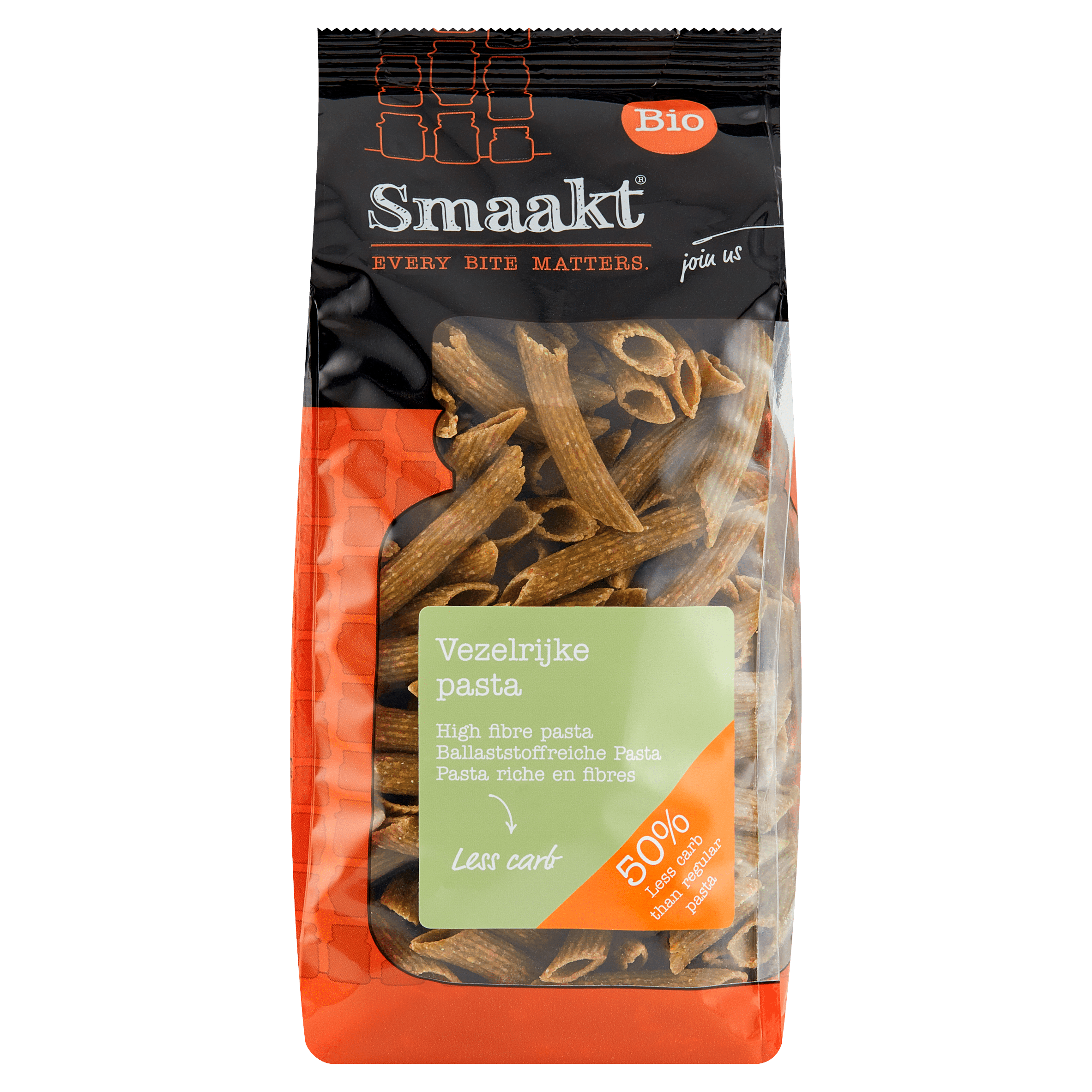 Smaakt Less carb pasta bio