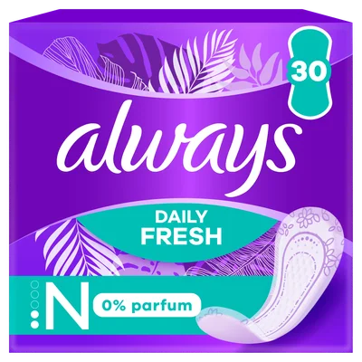Always Inlegkruisjes fresh normal 0% perfume Doos 58 st