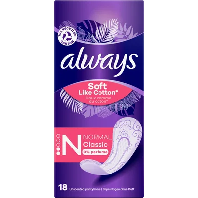 Always Inlegkruisjes fresh normal fresh scent Doos 58 st
