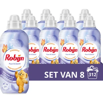 Robijn Wasverzachter Puur & Zacht 8 x 780 ml