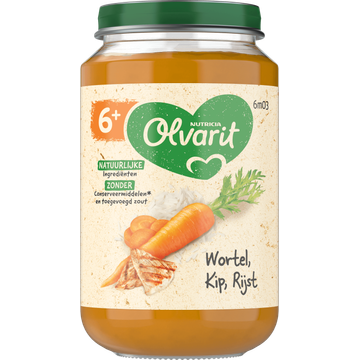 Olvarit 6+ Maanden Wortel Kip Rijst 200g