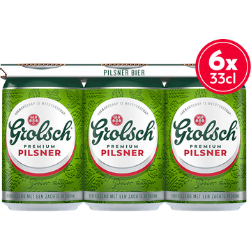 Grolsch - Premium Pilsner - Blik - 6 x 330ML