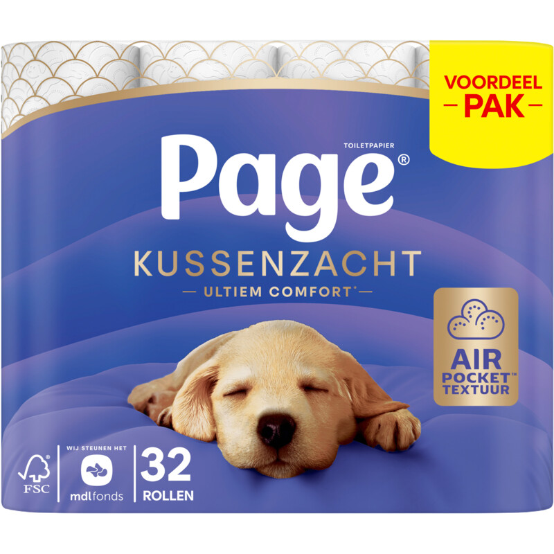 Page Kussenzacht toiletpapier Zak 12 st