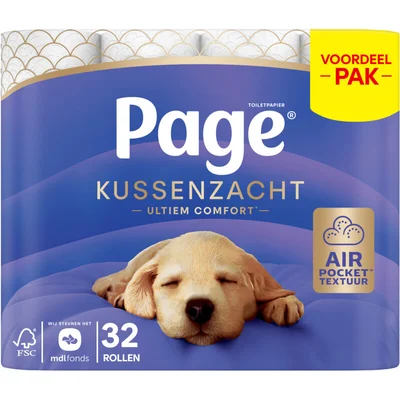 Page Kussenzacht toiletpapier Zak 12 st