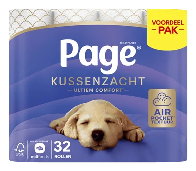 Page Kussenzacht toiletpapier Wikkel 32 st