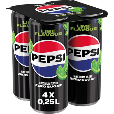 Pepsi Zero sugar lime 4-pack