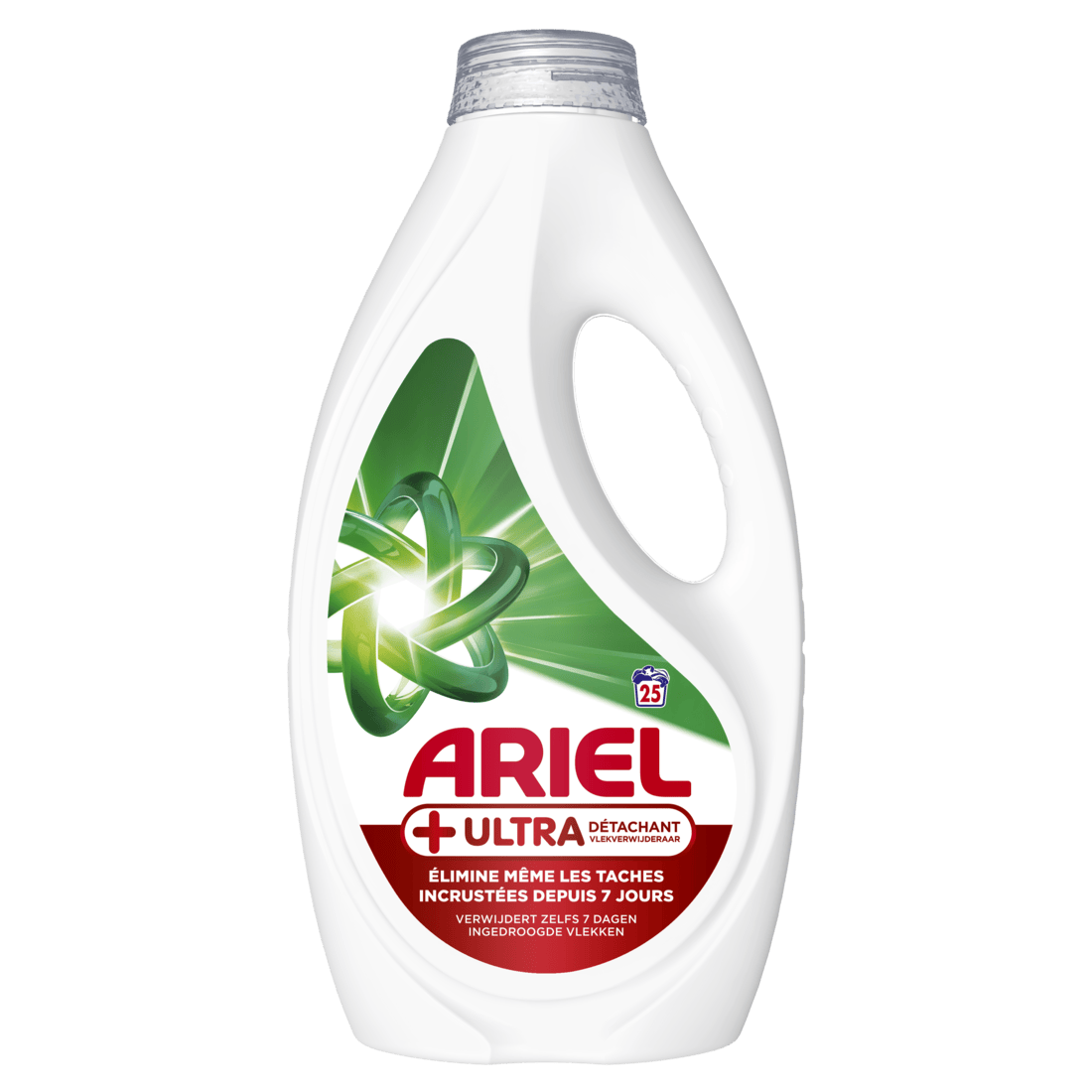 Ariel + Vloeib ultra vlekverw 25s Fles 1125 ml