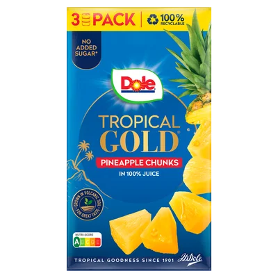 Dole Ananasstukjes op sap 227 gr 3 stuks