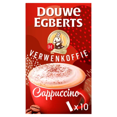Douwe Egberts Oploskoffie cappuccino 10 st.