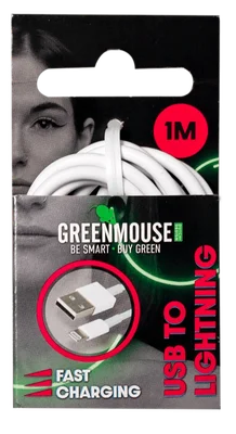 GreenMouse Lightning data cable - 1m Wikkel 12 g