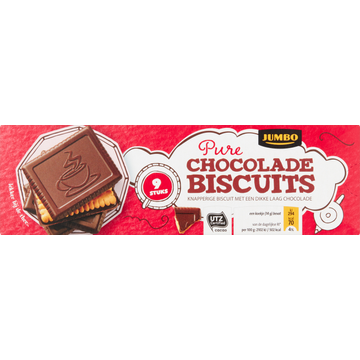 Jumbo Chocolade Biscuits Puur 9 Stuks 125 g