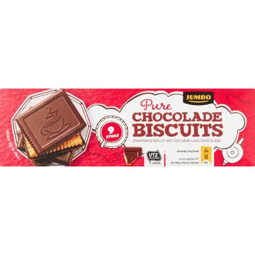 Jumbo Chocolade Biscuits Puur 9 Stuks 125 g