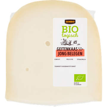 Jumbo Biologisch Geitenkaas 50+ Jong Belegen Stuk ca. 375 g
