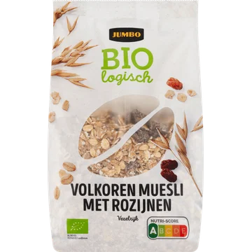 Jumbo Biologisch Volkoren Muesli met Rozijnen 500 g