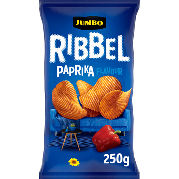Jumbo Ribbel Chips Paprika 250 g