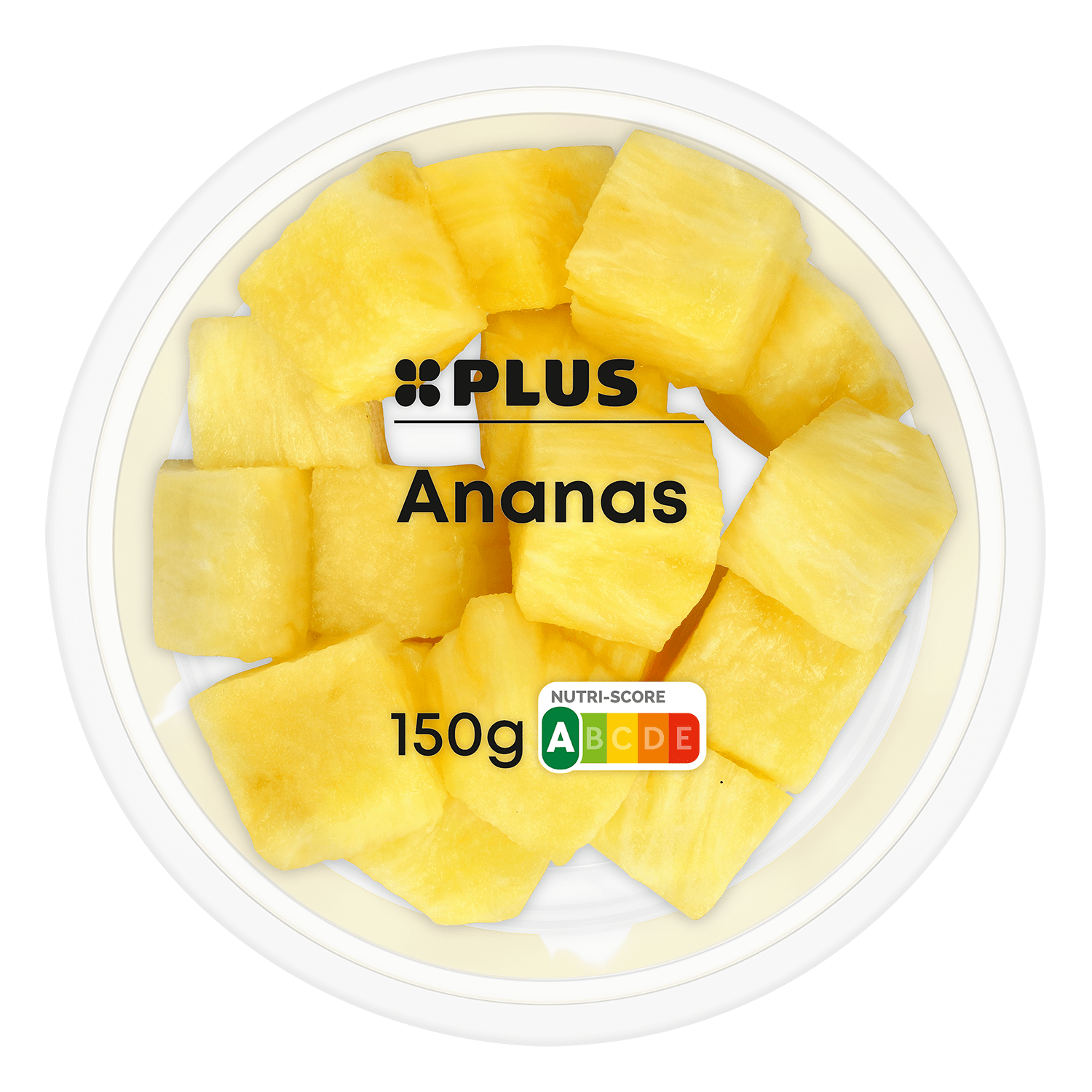 PLUS Ananas blokjes Bakje 150 g