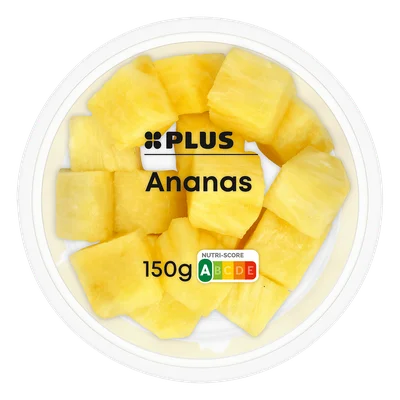 PLUS Ananas blokjes Bakje 150 g